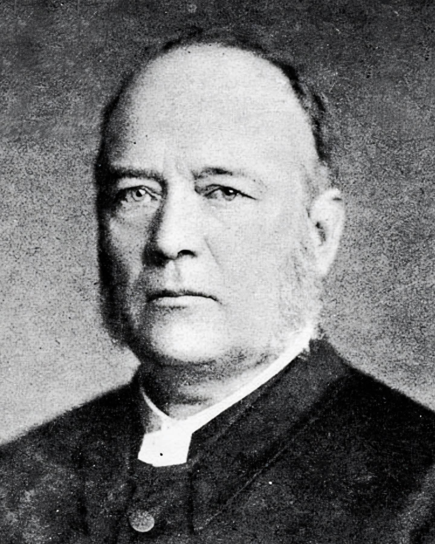 Historic portrait of Canon James Goodman, celebrated Uilleann piper, composer, and collector of Irish traditional music, who was raised in the Pipers Cottage